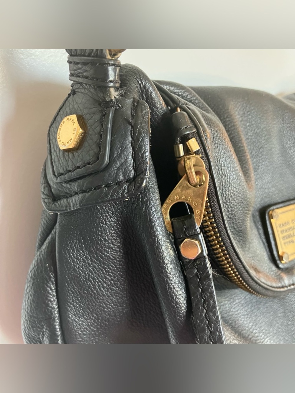 MARC by‎ MARC JACOBS Natasha Classic Q Leather Crossbody Black Y2K Purse - Picture 4 of 12